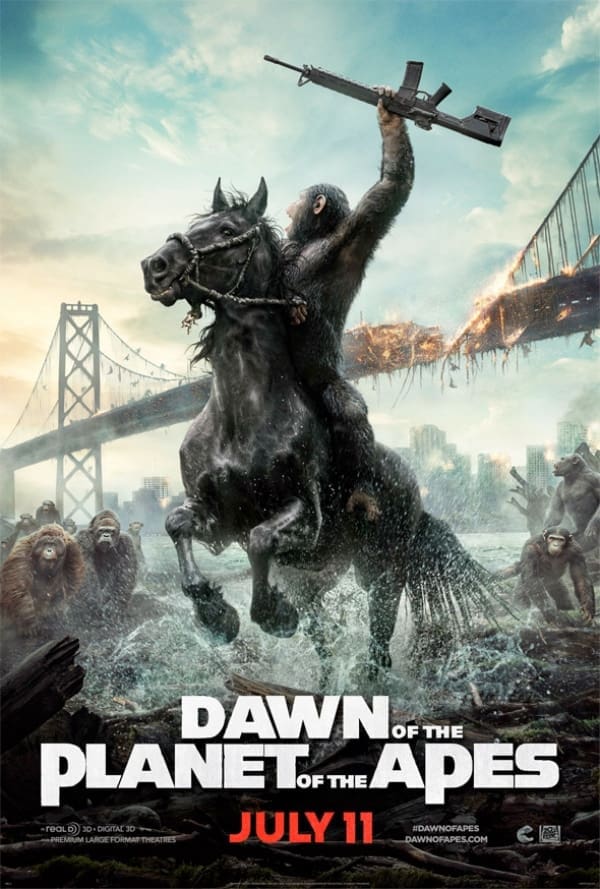 Dawn of the planet of the apes movie poster