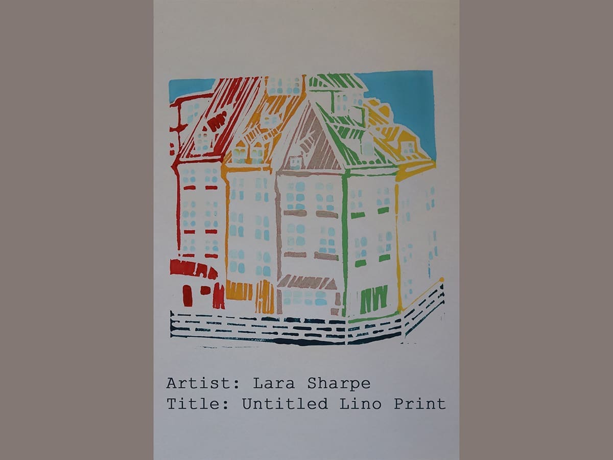 Untitled lino print by lara sharpe 1