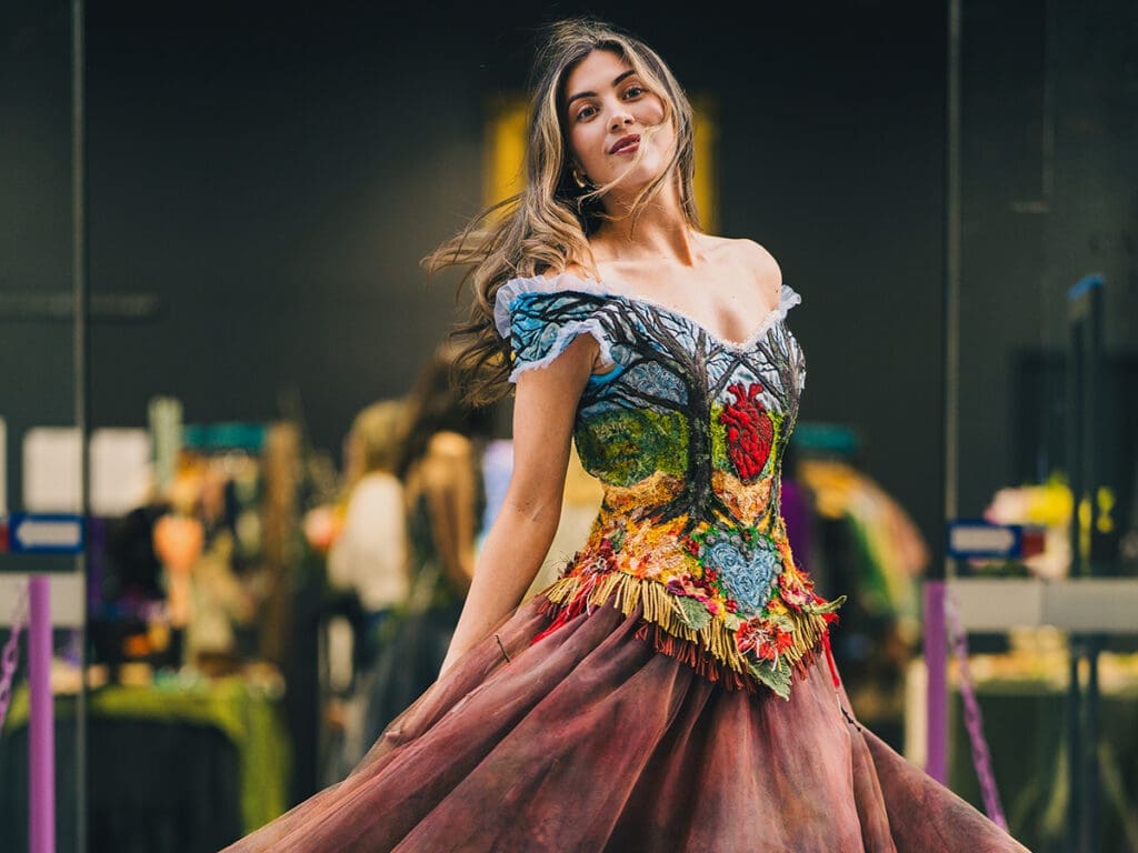 Goddess of the oak 2025 textiles acrylic freehand embroidery